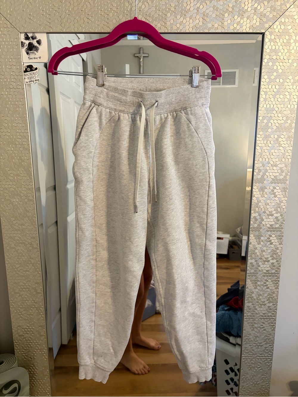 lululemon athletica Kids Light Gray Drawstring Jogger Sweatpants